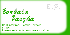 borbala paszka business card